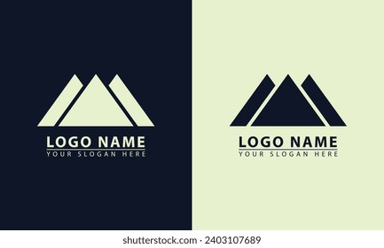 Mountain adventurer icon logo. Mountain adventurer flat design vector icon logo.