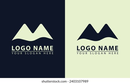 Mountain adventurer icon logo. Mountain adventurer flat design vector icon logo.