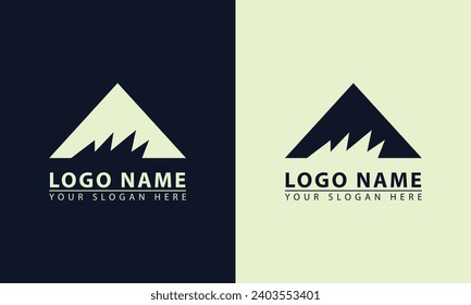 Mountain adventurer icon logo. Mountain adventurer flat design vector icon logo.