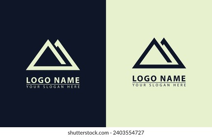 Mountain adventurer icon logo. Mountain adventurer flat design vector icon logo.