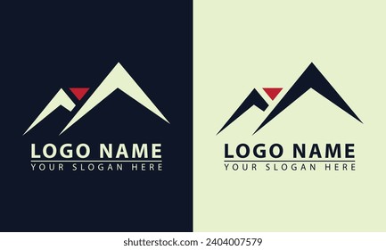 Mountain adventurer icon logo. Mountain adventurer flat design vector icon logo.
