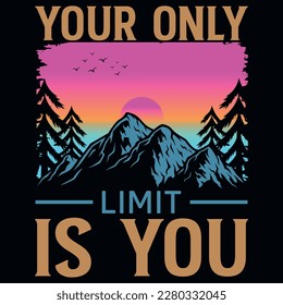 Mountain adventures graphics tshirt design