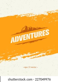 Mountain Adventures Vector Outdoor Background Concept