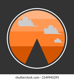Mountain in the afternoon. mountains. climbing