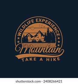 Mountain air, heart's pure inspiration T-shirt Design.
