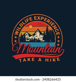 Mountain air, heart's pure inspiration T-shirt Design.