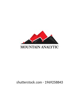 mountain analytic logo vector illustration concept, icon, element, and template for company