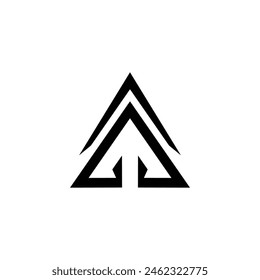 A Mountain Arrow Up Abstract Letters Logo design