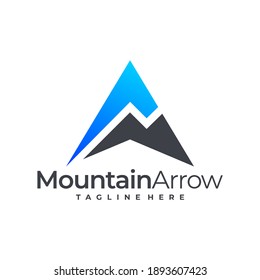mountain arrow logo design concept