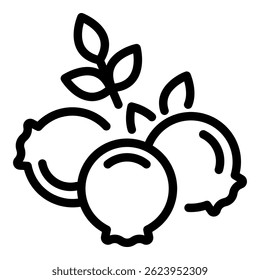 Ícone de cinza de montanha. Contornar o ícone de vetor de cinza de montanha para o design da Web isolado no plano de fundo branco