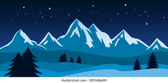 Mountain background graphic in vector quality.