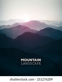 Mountain background, landscape, eps 10