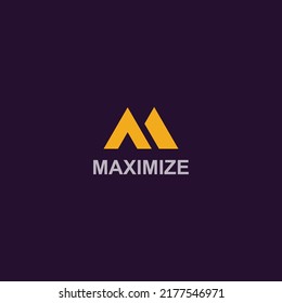 Mountain background Letter M Logo