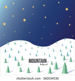 Mountain background. Snow