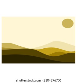 Mountain background vector, Abstract art wallpaper for prints, Art Decoration, wall arts and canvas prints,majestic evening in the mountains landscape.