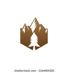 Mountain Badge logo design vector