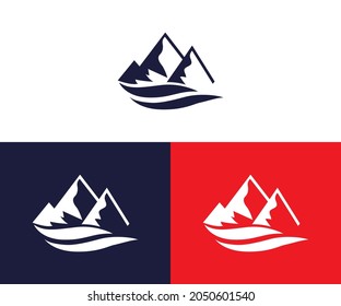 Mountain Badge Logo Vector Design