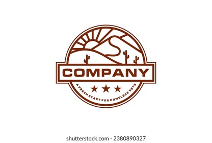 Mountain Badge Logo Vector Design. vintage emblem, designs concept, logos, logotype element for template.	
