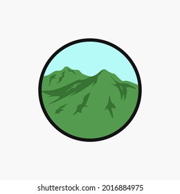 Mountain badge logo vector illustration design