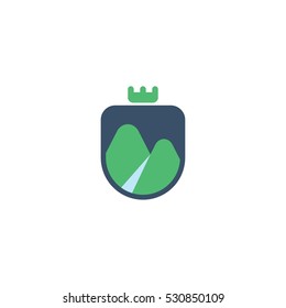 Mountain Badge Vector Logo Design Element
