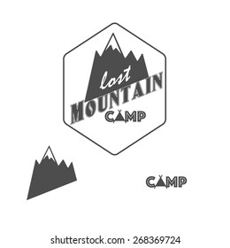 mountain badge. vector logo patch