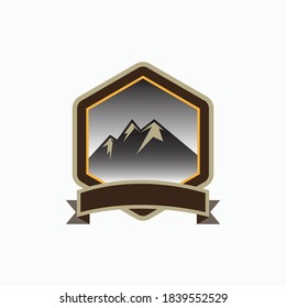 Mountain Badges Emblem Logo Template.
