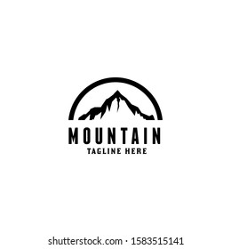 Mountain and Badges Explorer Adventure Logo 