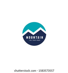 Mountain and Badges Explorer Adventure Logo 