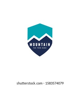 Mountain and Badges Explorer Adventure Logo 