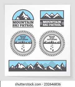 Mountain badges and labels. EPS10. 
