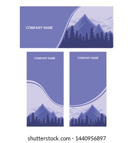 Mountain Banners Vector for your promotion or traveling cards. with simple and eyecathing colours