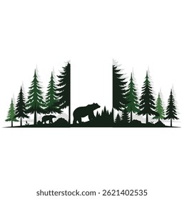 Vector de oso de montaña gráfico 2025