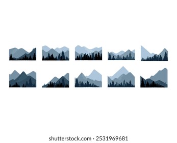 Mountain Beautiful Nature Element Set 