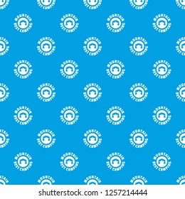 Mountain best camping pattern vector seamless blue repeat for any use