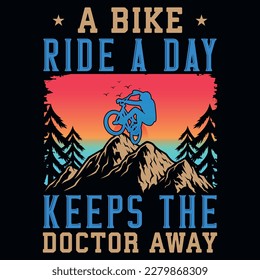 Mountain bicycle adventures graphics tshirt design