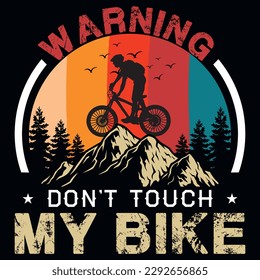 Mountain bicycle adventures tshirt design 