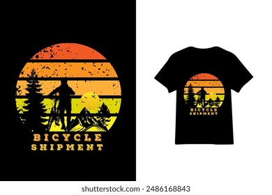 Mountain Bicycle design. Bicycle t-shirt design vector. For t-shirt print and other uses.