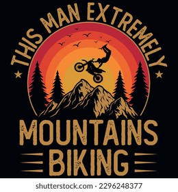 Mountain bicycle rider graphics tshirt design 