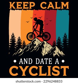 Mountain bicycle rider graphics tshirt design 