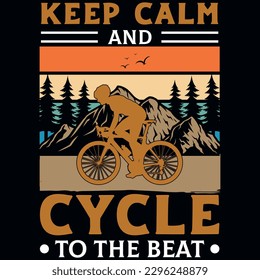 Mountain bicycle riding graphics tshirt design 