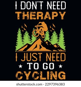 Mountain bicycle riding graphics tshirt design 