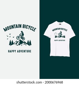 Mountain bicycle t-shirt design for men and women.
