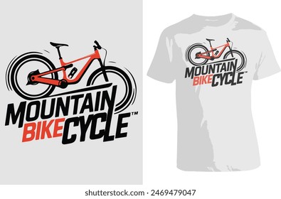 Mountain bicycle, t-shirt design, vector, art installation