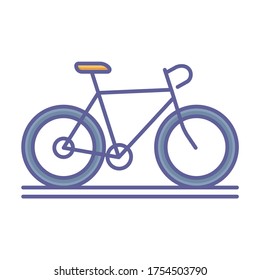 Mountain bicycle vector - color icon - transportation icons