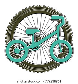 mountain bicycle with wheel