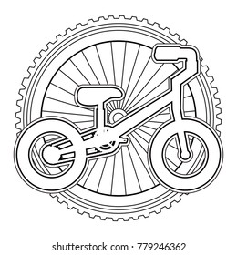 mountain bicycle with wheel