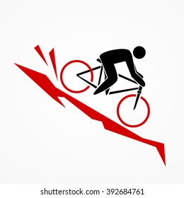Mountain bicyclist