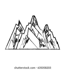 mountain big isolated icon