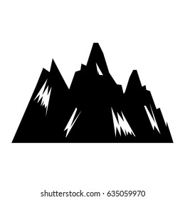 mountain big isolated icon