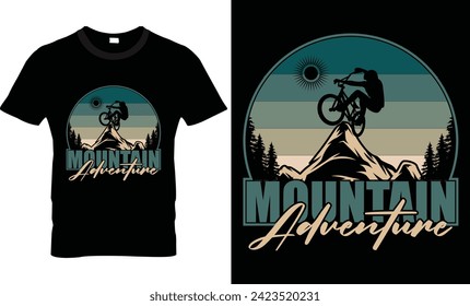 Mountain bike adevture t-shirt design